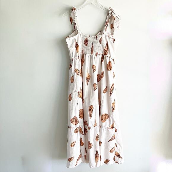 Farm Rio Large Leopard Shell Midi Dress Button 100% Cotton Sundress Print - Picture 6 of 11
